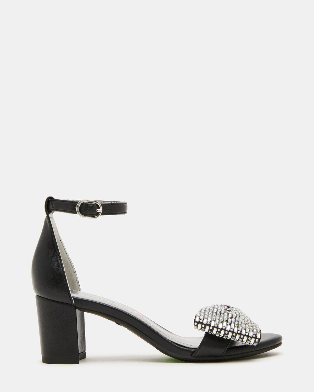 Kids' ABIGAL Black Rhinestone Embellised Block Heel Girls' Heel Steve Madden BLACK