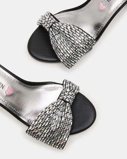 Kids' ABIGAL Black Rhinestone Embellised Block Heel Girls' Heel Steve Madden BLACK