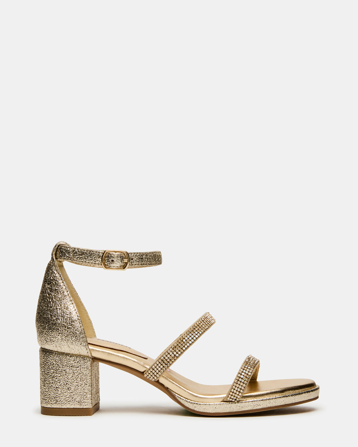 Kids' SIZZLE Gold Girls' Strappy Block Heel Steve Madden GOLD