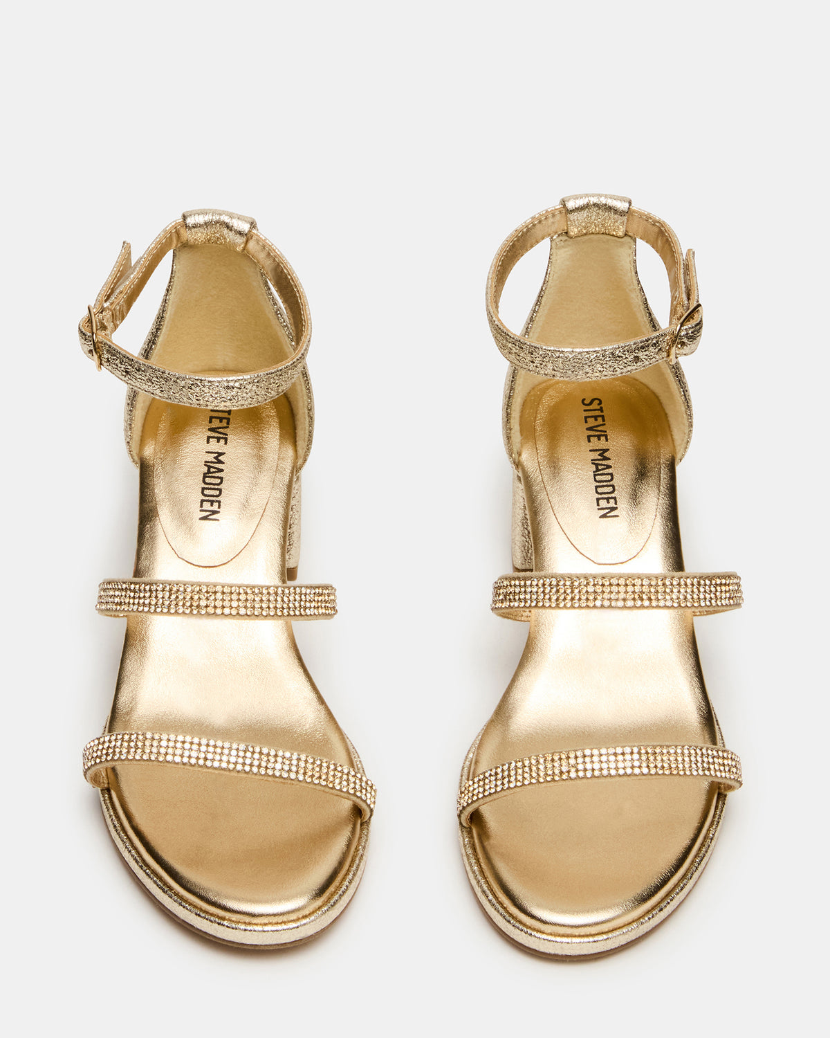 Kids' SIZZLE Gold Girls' Strappy Block Heel Steve Madden GOLD