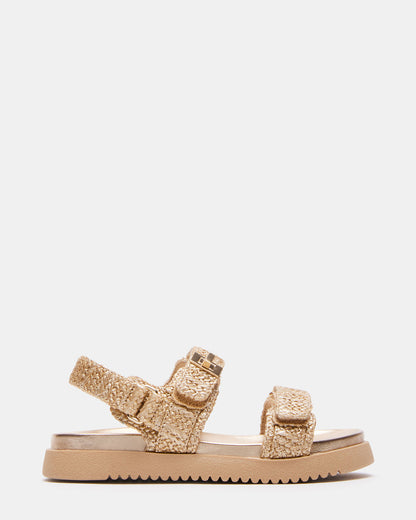 Kids' MONA Gold Multi Girls' Flatform Sandal Steve Madden GOLD MULTI