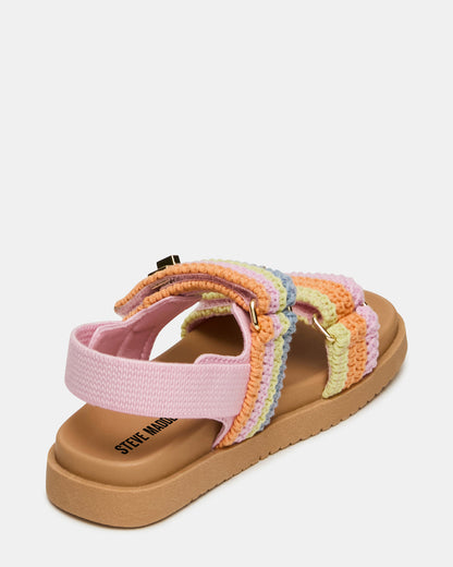 Toddlers' MONA Pastel Multi Girls' Flatform Sandal Steve Madden PASTEL MULTI