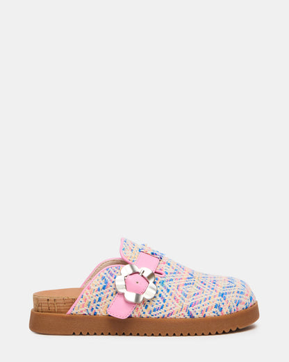 Kids' MAZIE Pink Multi Slip-On Mule Footbed Clog Girls' Flat Steve Madden PINK MULTI