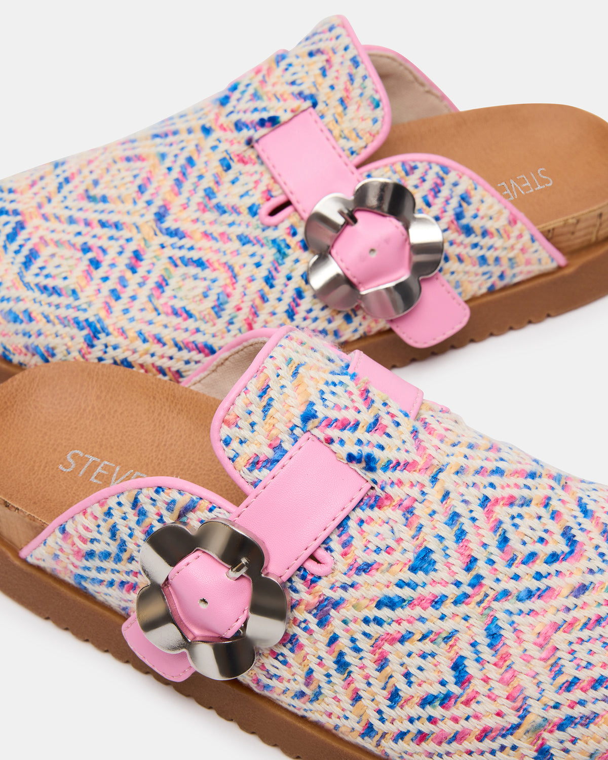 Kids' MAZIE Pink Multi Slip-On Mule Footbed Clog Girls' Flat Steve Madden PINK MULTI