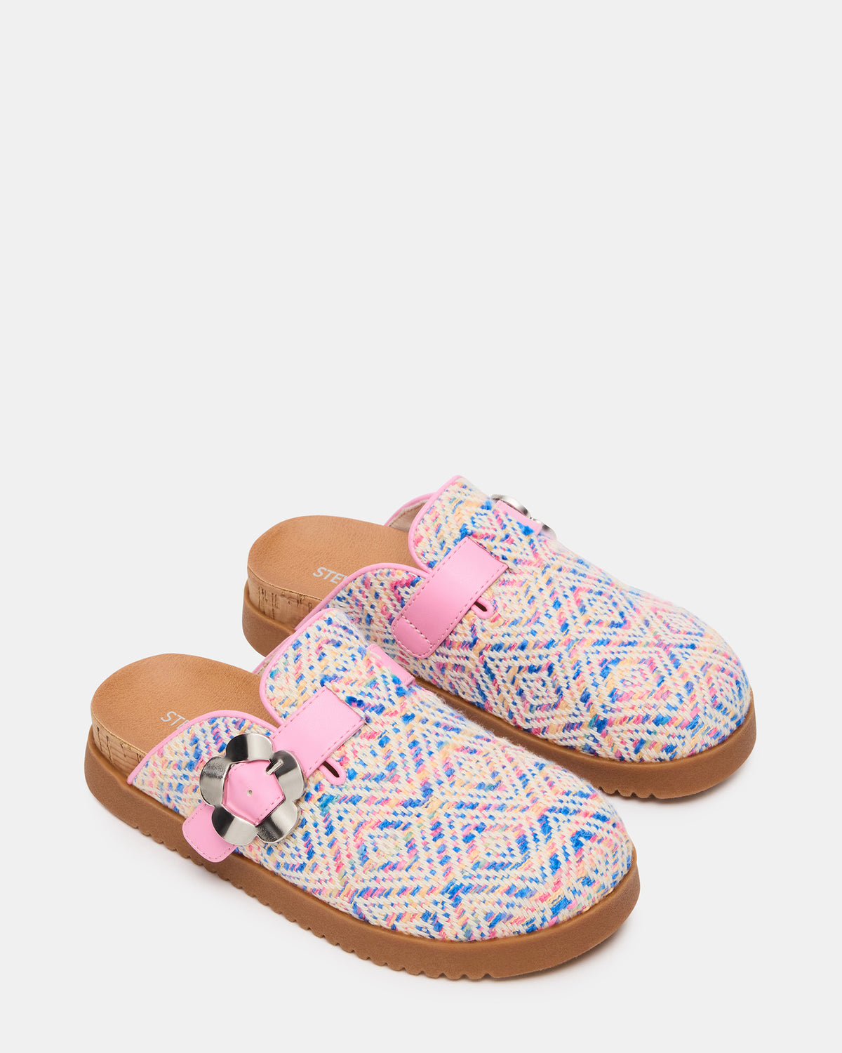 Kids' MAZIE Pink Multi Slip-On Mule Footbed Clog Girls' Flat Steve Madden PINK MULTI