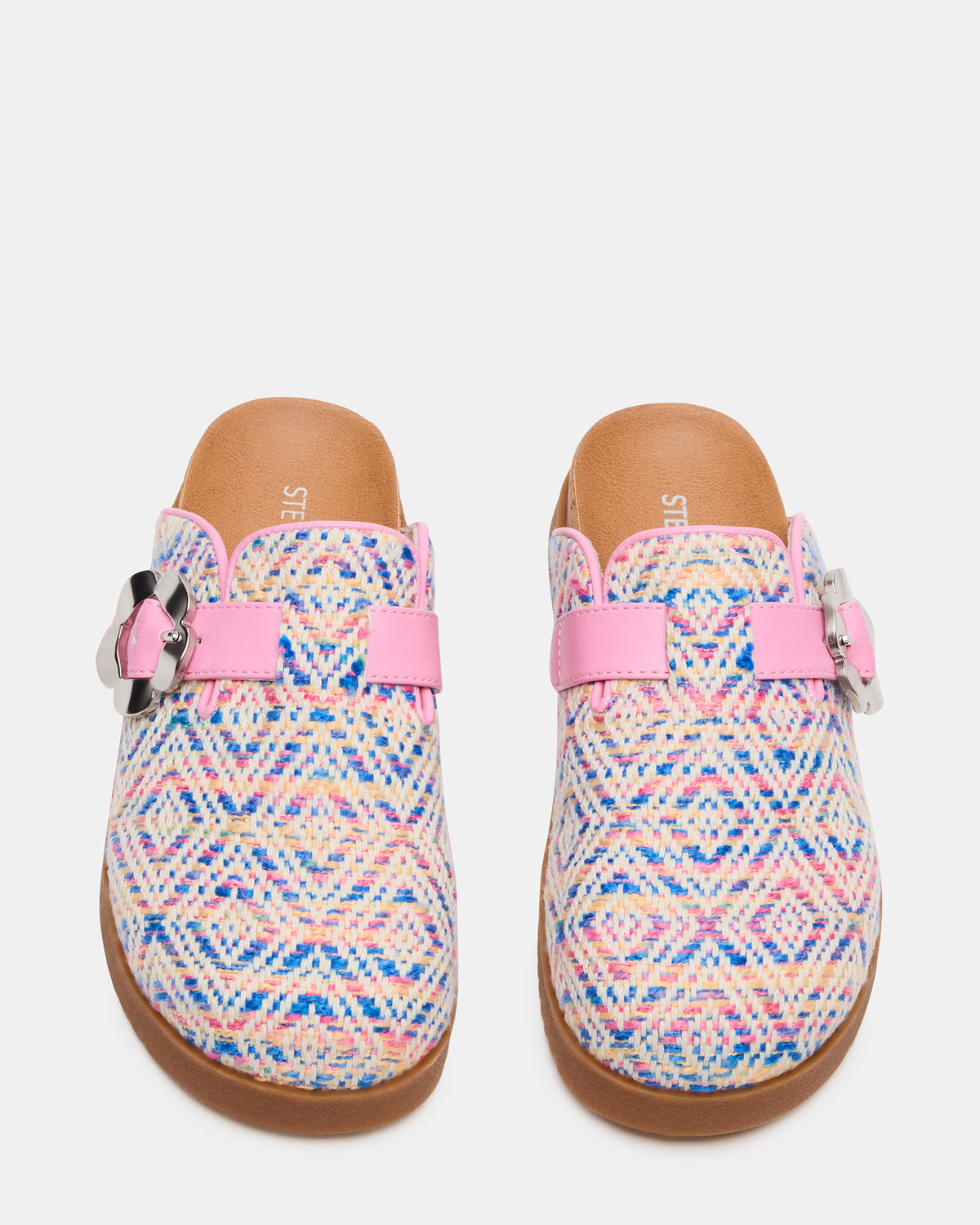 Kids' MAZIE Pink Multi Slip-On Mule Footbed Clog Girls' Flat Steve Madden PINK MULTI