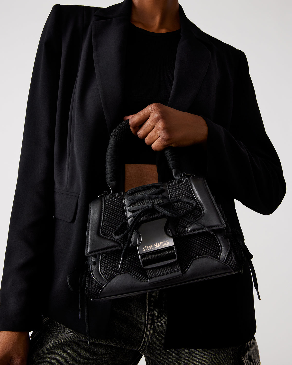 DIEGO Black Women's Handbag with Crossbody Strap Steve Madden BLACK