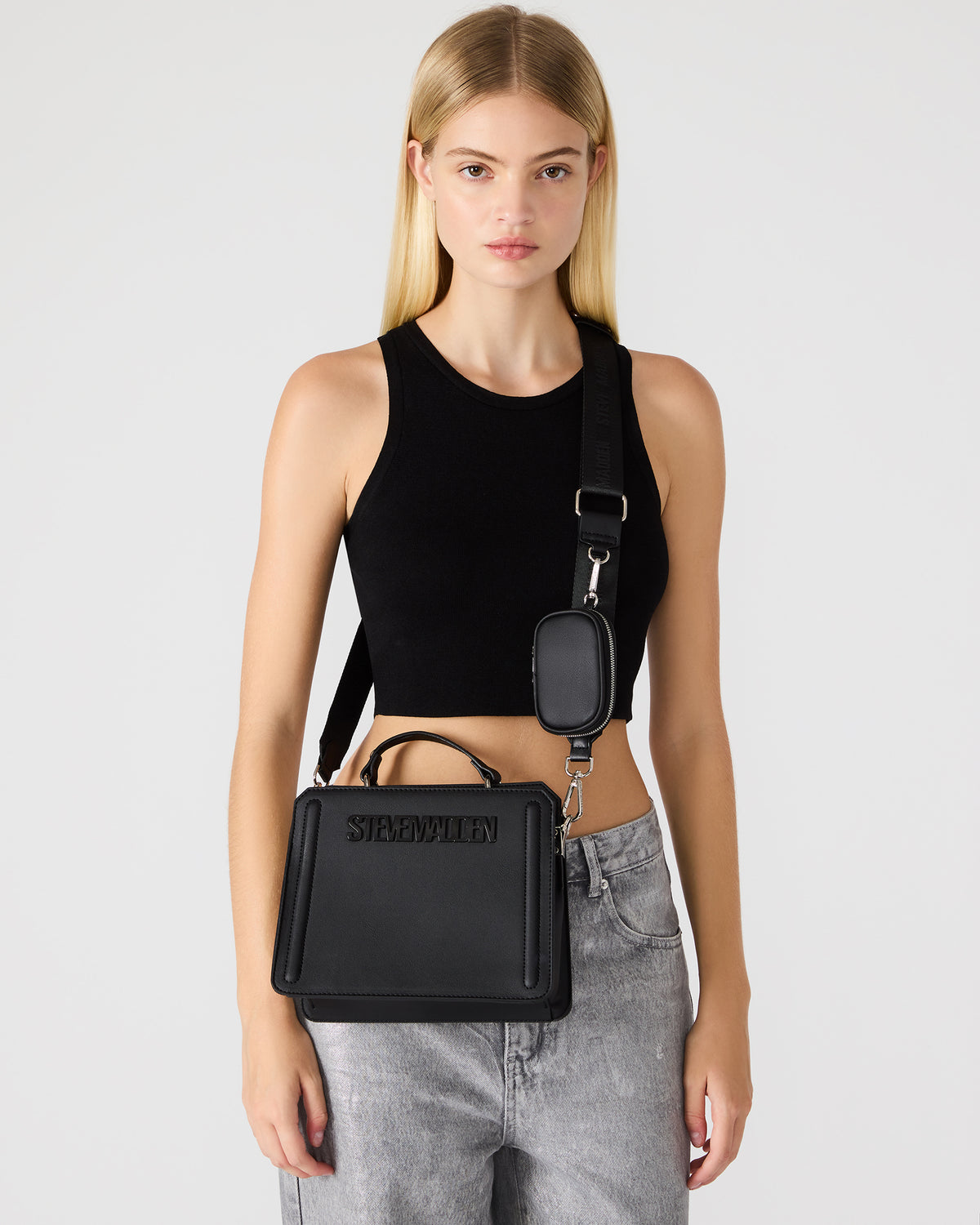 EVELYN Bag Black | Women's Top Handle Crossbody Bag Steve Madden BLACK