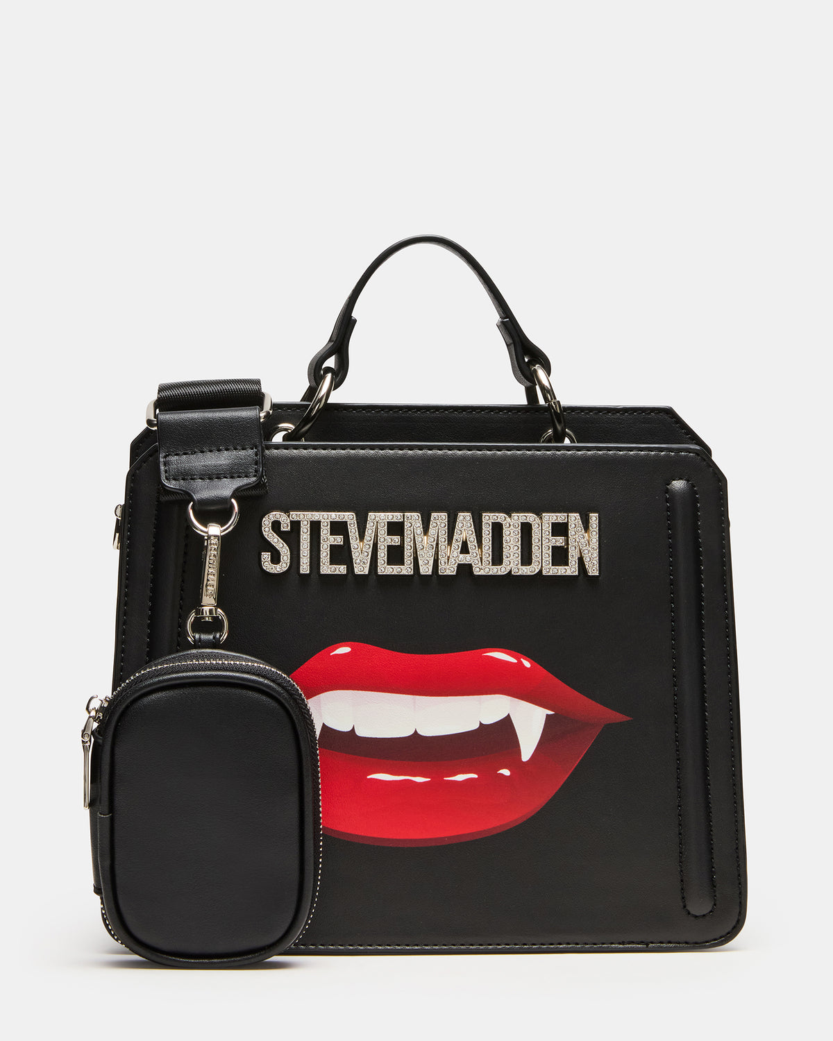 EVELYN Fang Bag Black Top Handle Crossbody Bag Steve Madden BLACK