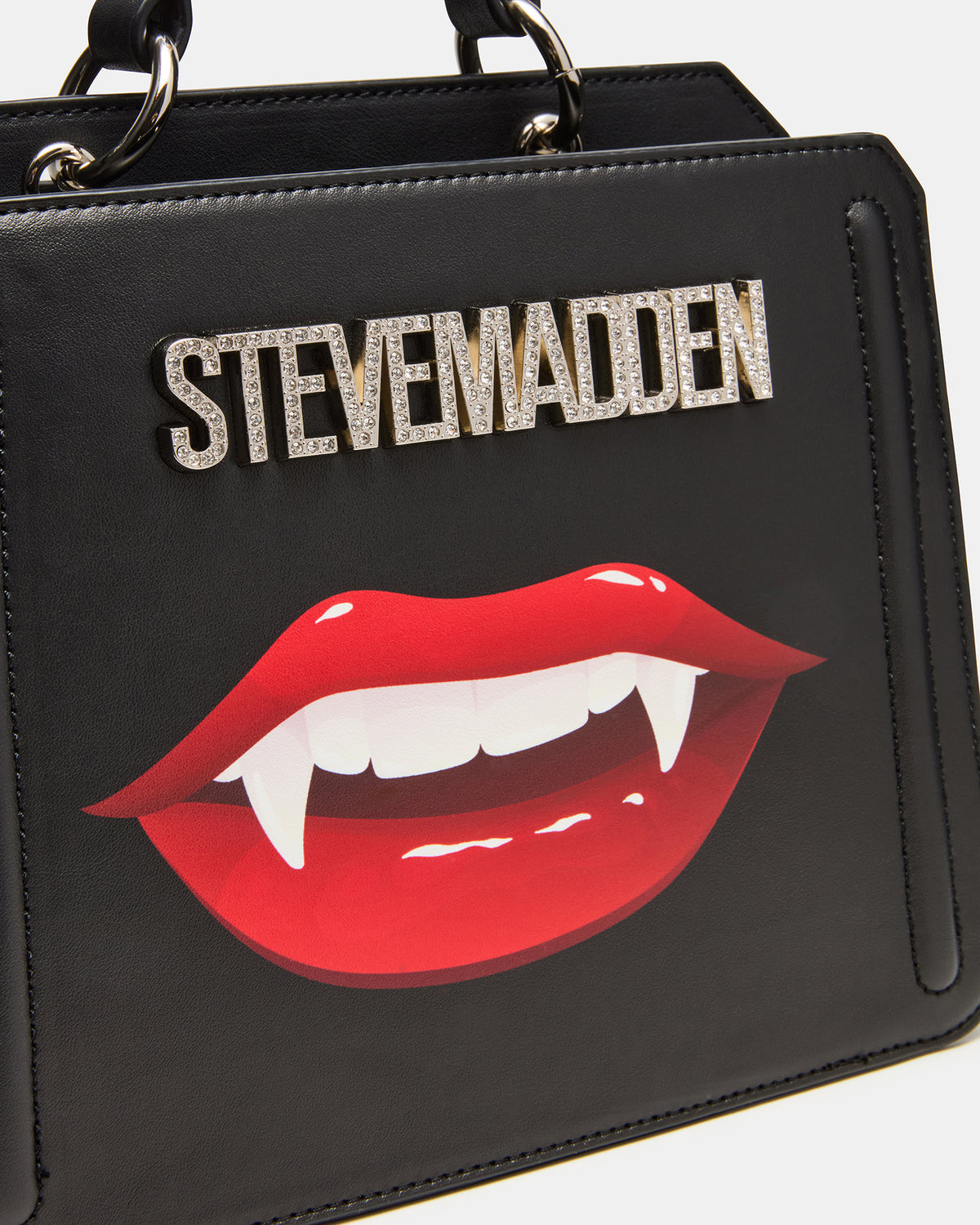 EVELYN Fang Bag Black Top Handle Crossbody Bag Steve Madden BLACK