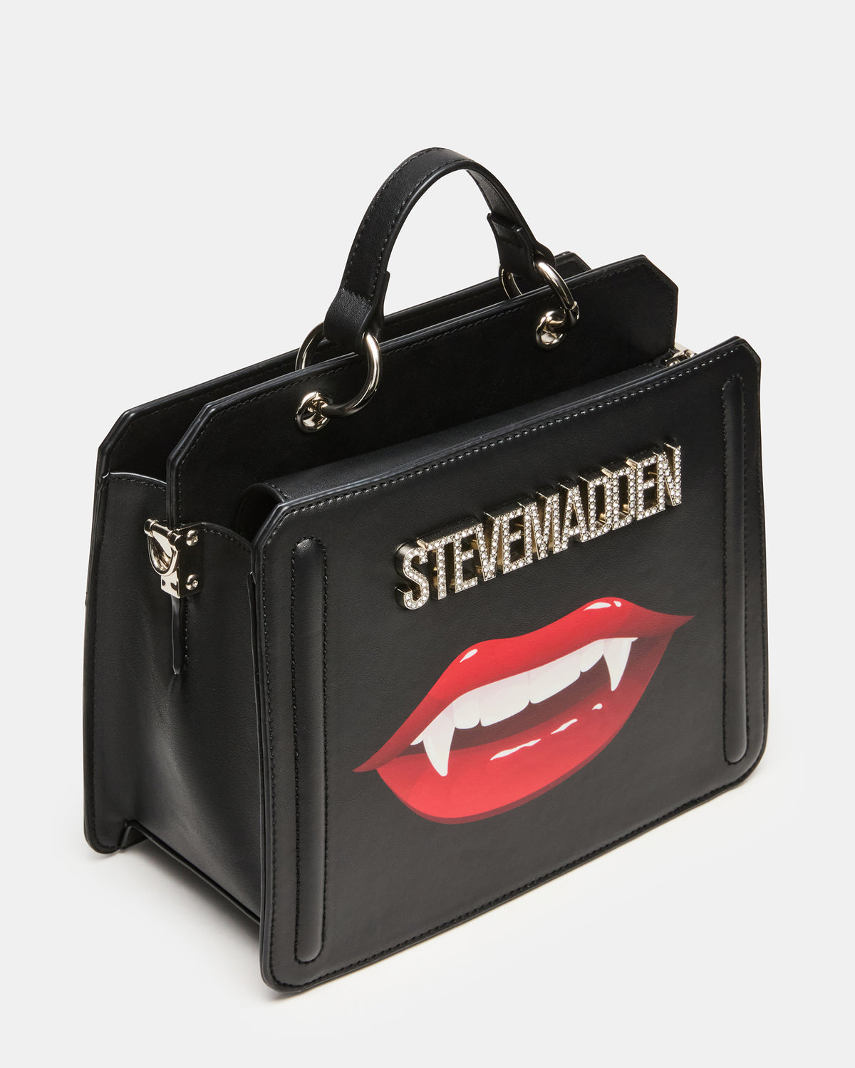EVELYN Fang Bag Black Top Handle Crossbody Bag Steve Madden BLACK