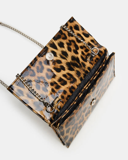 JULIANA Bag Leopard Patent Crossbody Clutch Handbag Steve Madden LEOPARD PATENT