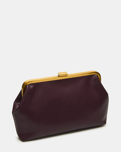 KISSES Bag Wine Chain Strap Crossbody Clutch Handbag Steve Madden WINE
