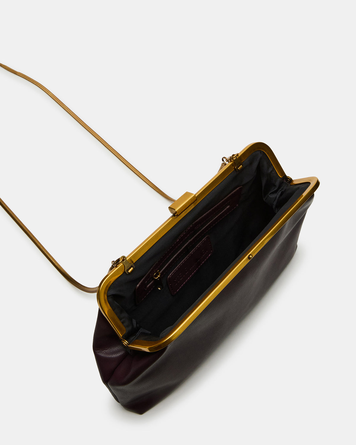 KISSES Bag Wine Chain Strap Crossbody Clutch Handbag Steve Madden WINE