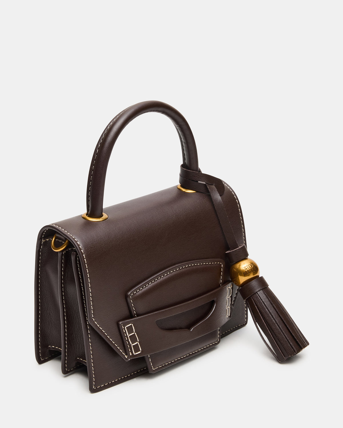 PREPPY Bag Brown Structured Top-Handle Penny Loafer Crossbody Handbag Steve Madden BROWN