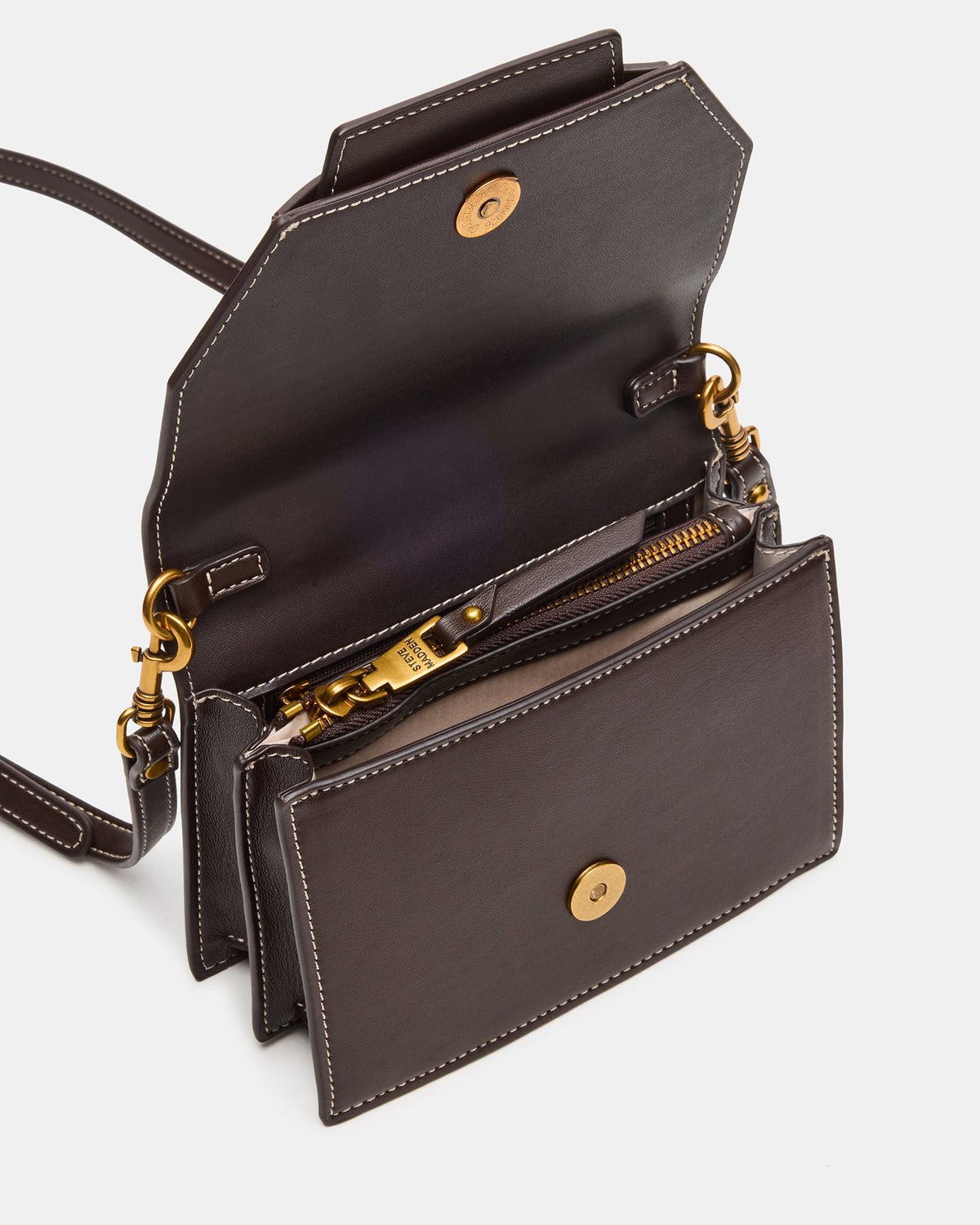 PREPPY Bag Brown Structured Top-Handle Penny Loafer Crossbody Handbag Steve Madden BROWN