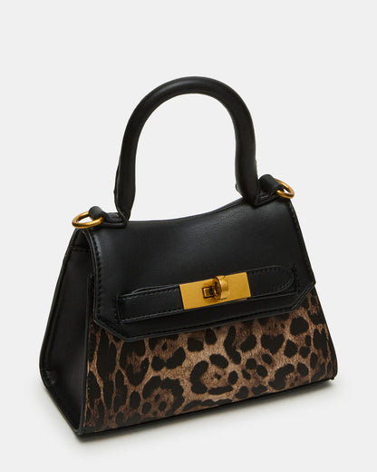 MADLYN Bag Leopard Structured Turn-Lock Closure Top-Handle Crossbody Mini Handbag Steve Madden LEOPARD
