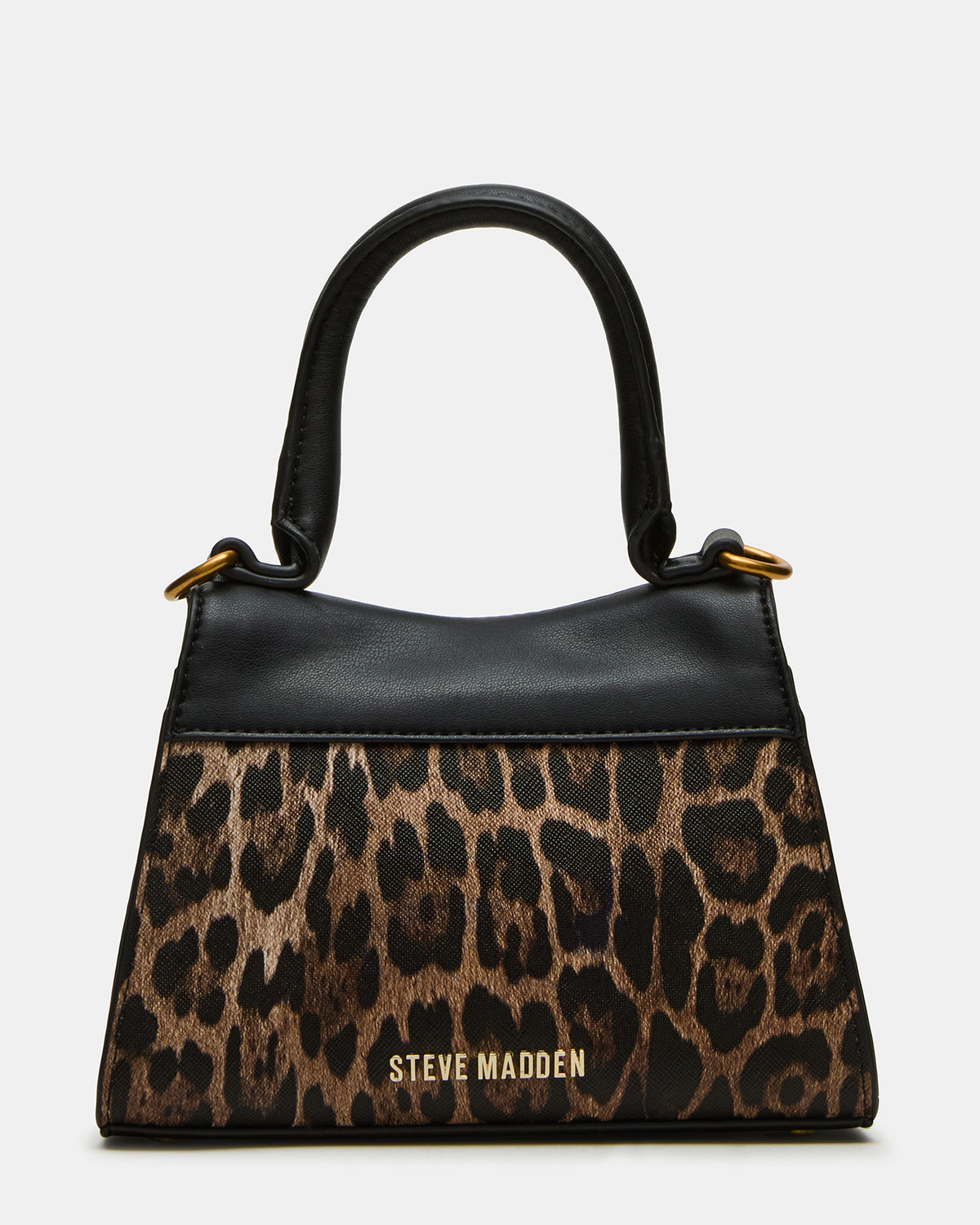 MADLYN Bag Leopard Structured Turn-Lock Closure Top-Handle Crossbody Mini Handbag Steve Madden LEOPARD