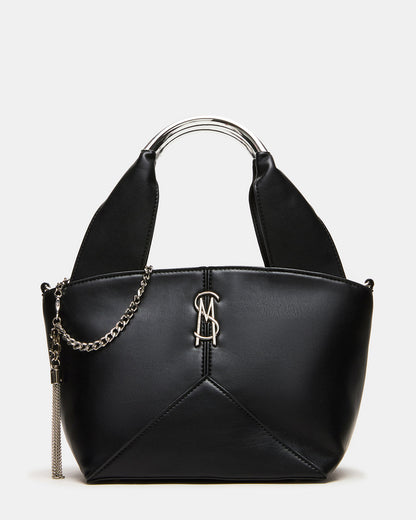 VIV Bag Black/Silver Top-Handle Hardware Embellished Handbag Steve Madden BLACK/SILVER