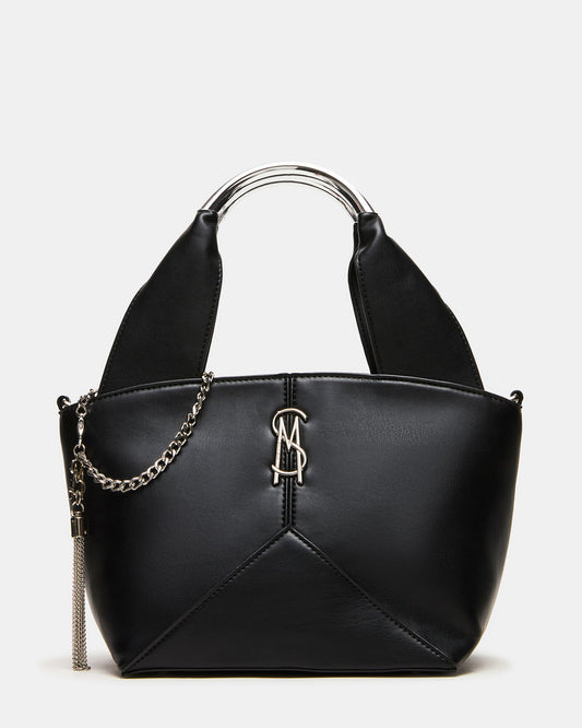 VIV Bag Black/Silver Top-Handle Hardware Embellished Handbag Steve Madden BLACK/SILVER