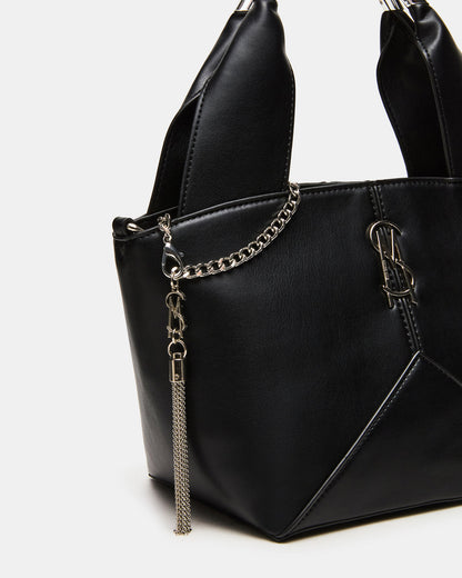 VIV Bag Black/Silver Top-Handle Hardware Embellished Handbag Steve Madden BLACK/SILVER
