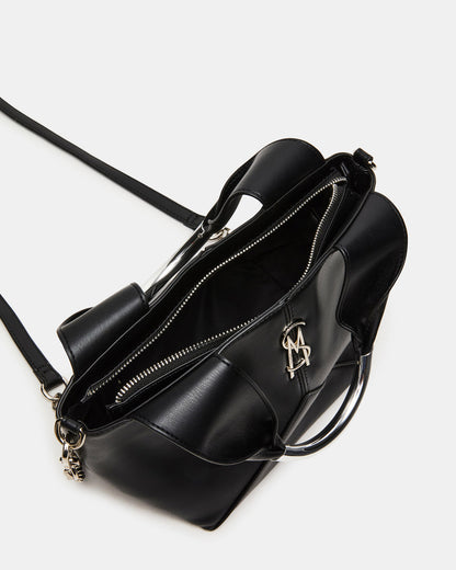 VIV Bag Black/Silver Top-Handle Hardware Embellished Handbag Steve Madden BLACK/SILVER
