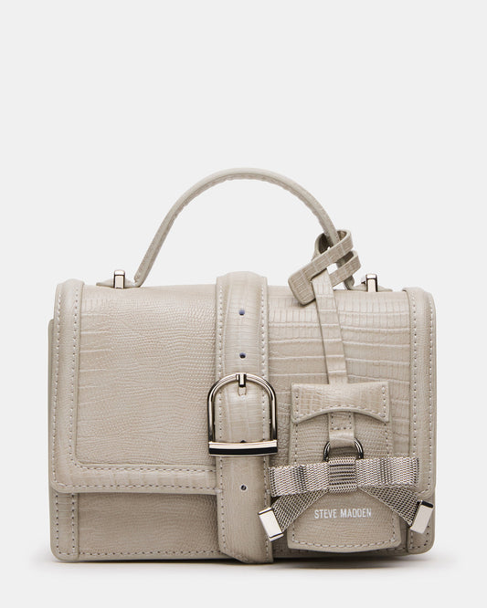 CLARK Bag Light Grey Structured Top-Handle Mini Handbag Steve Madden LIGHT GREY