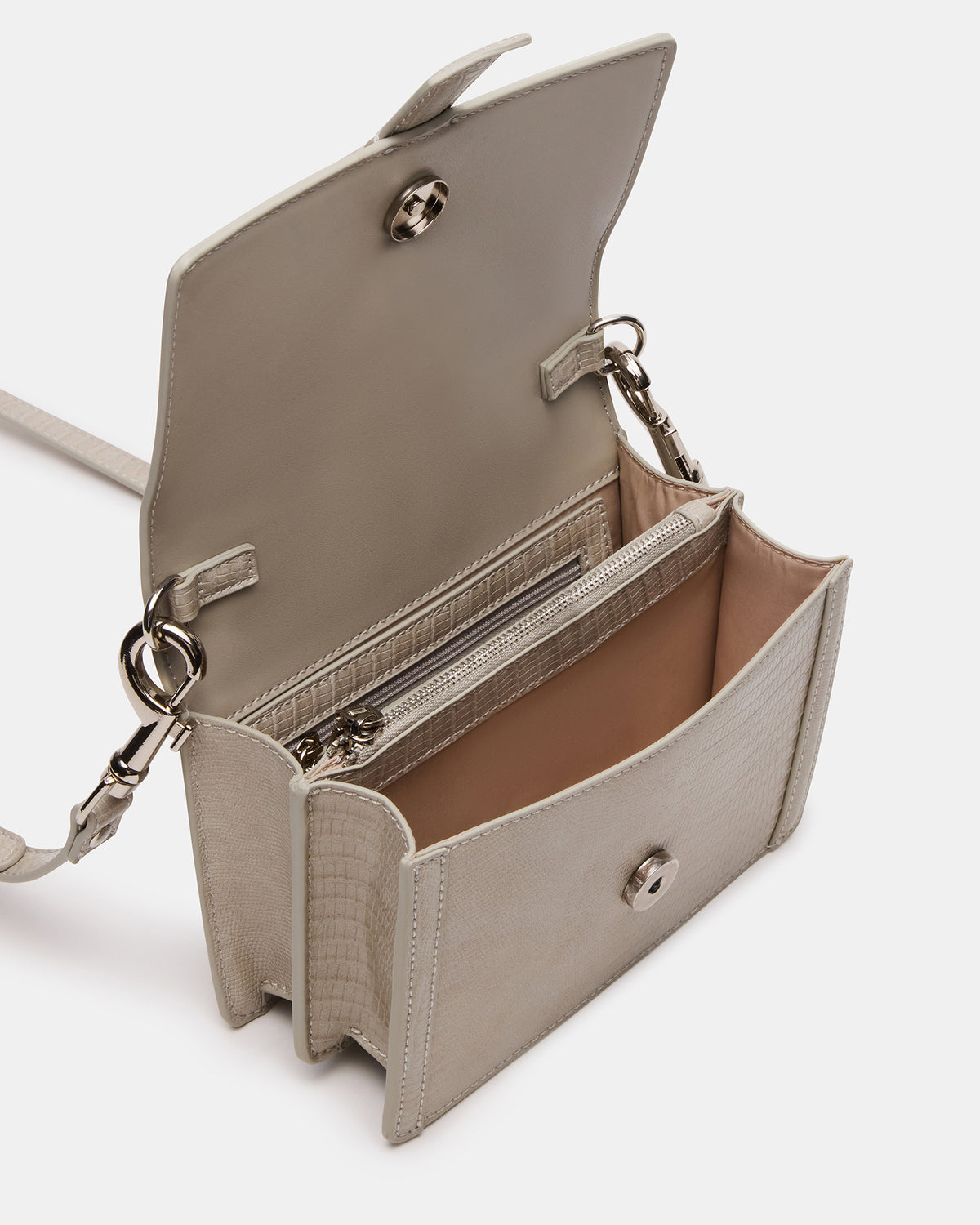 CLARK Bag Light Grey Structured Top-Handle Mini Handbag Steve Madden LIGHT GREY