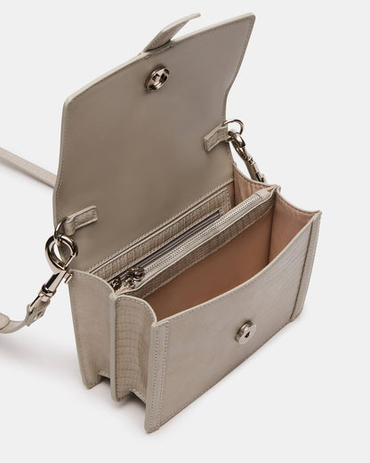 CLARK Bag Light Grey Structured Top-Handle Mini Handbag Steve Madden LIGHT GREY