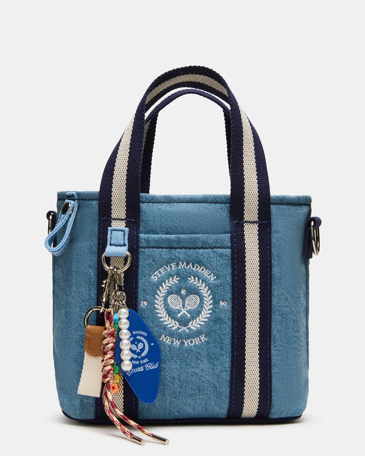 COLLEGE Bag Denim Top-Handle Crossbody Tote Handbag Steve Madden DENIM
