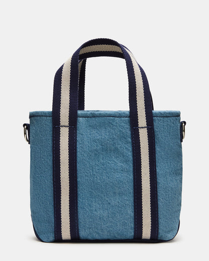 COLLEGE Bag Denim Top-Handle Crossbody Tote Handbag Steve Madden DENIM
