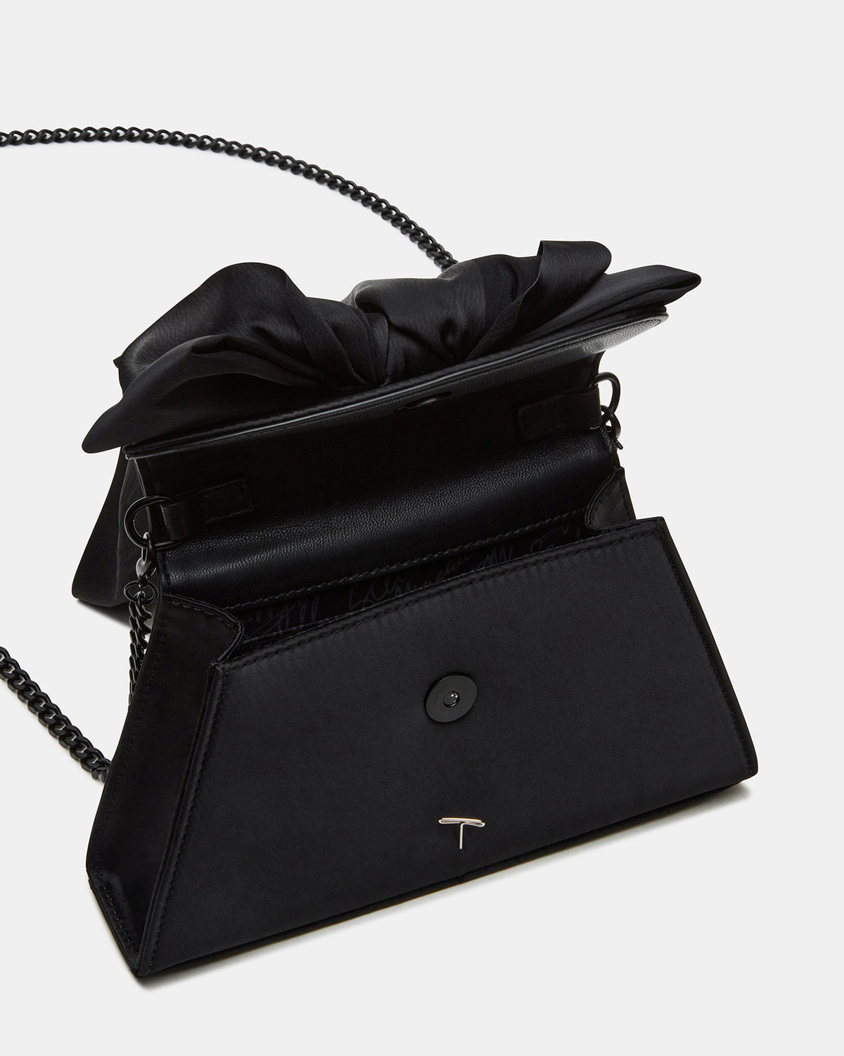 COSETTE Bag Black Satin Beaded Top-Handle Mini Handbag Steve Madden BLACK SATIN