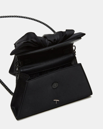 COSETTE Bag Black Satin Beaded Top-Handle Mini Handbag Steve Madden BLACK SATIN