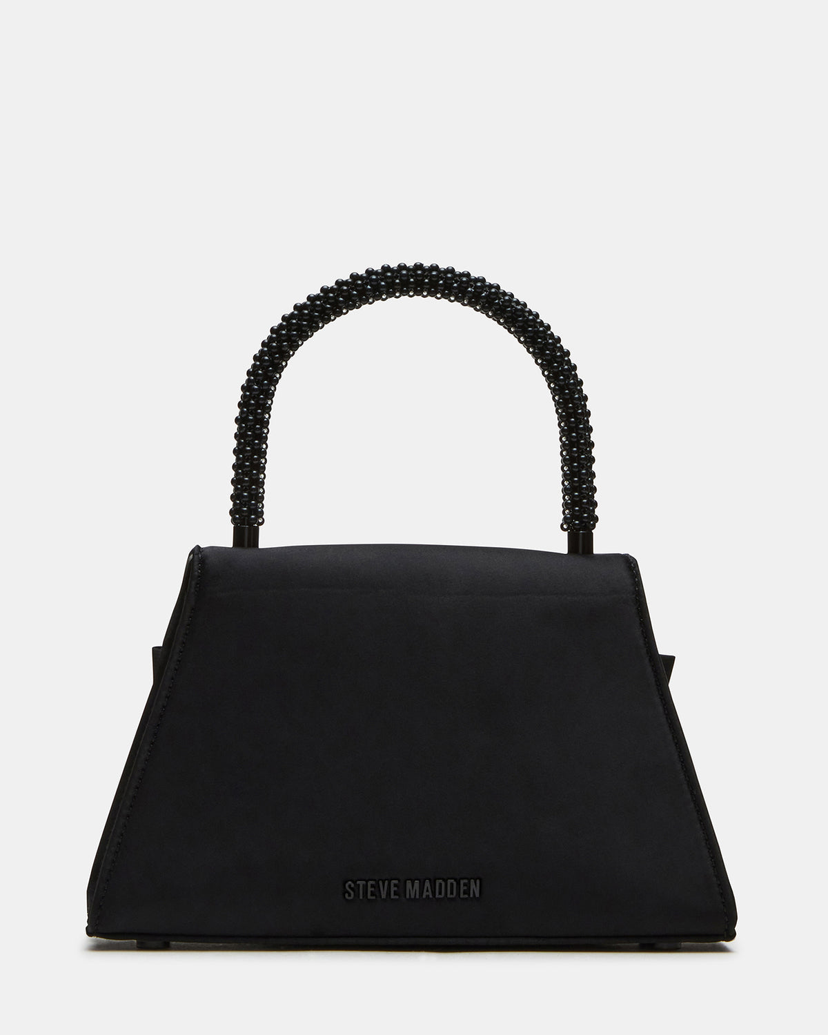 COSETTE Bag Black Satin Beaded Top-Handle Mini Handbag Steve Madden BLACK SATIN