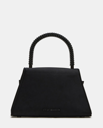 COSETTE Bag Black Satin Beaded Top-Handle Mini Handbag Steve Madden BLACK SATIN