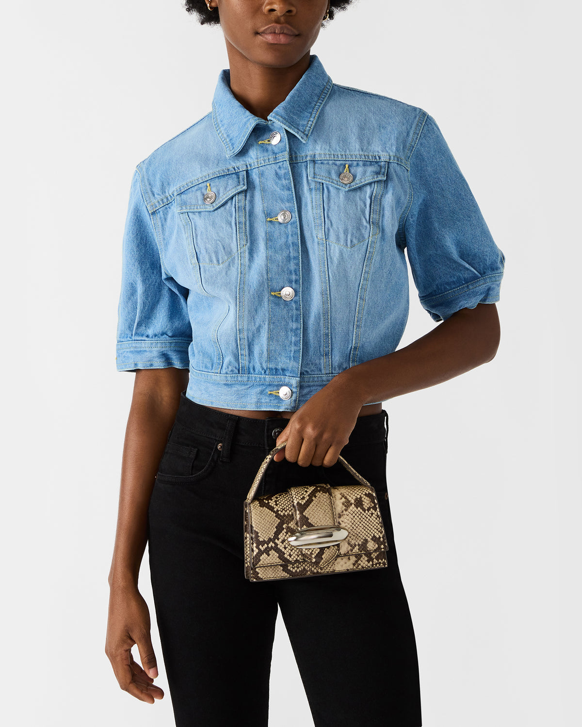 MISHELL Bag Natural Multi Top-Handle Mini Handbag Steve Madden NATURAL MULTI