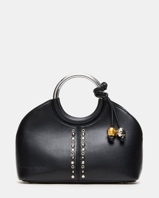 GEENA Embellished Bag Black Ring Top-Handle Crossbody Handbag Steve Madden BLACK