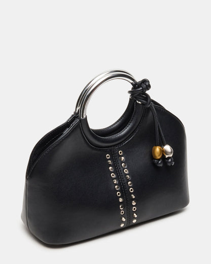 GEENA Embellished Bag Black Ring Top-Handle Crossbody Handbag Steve Madden BLACK
