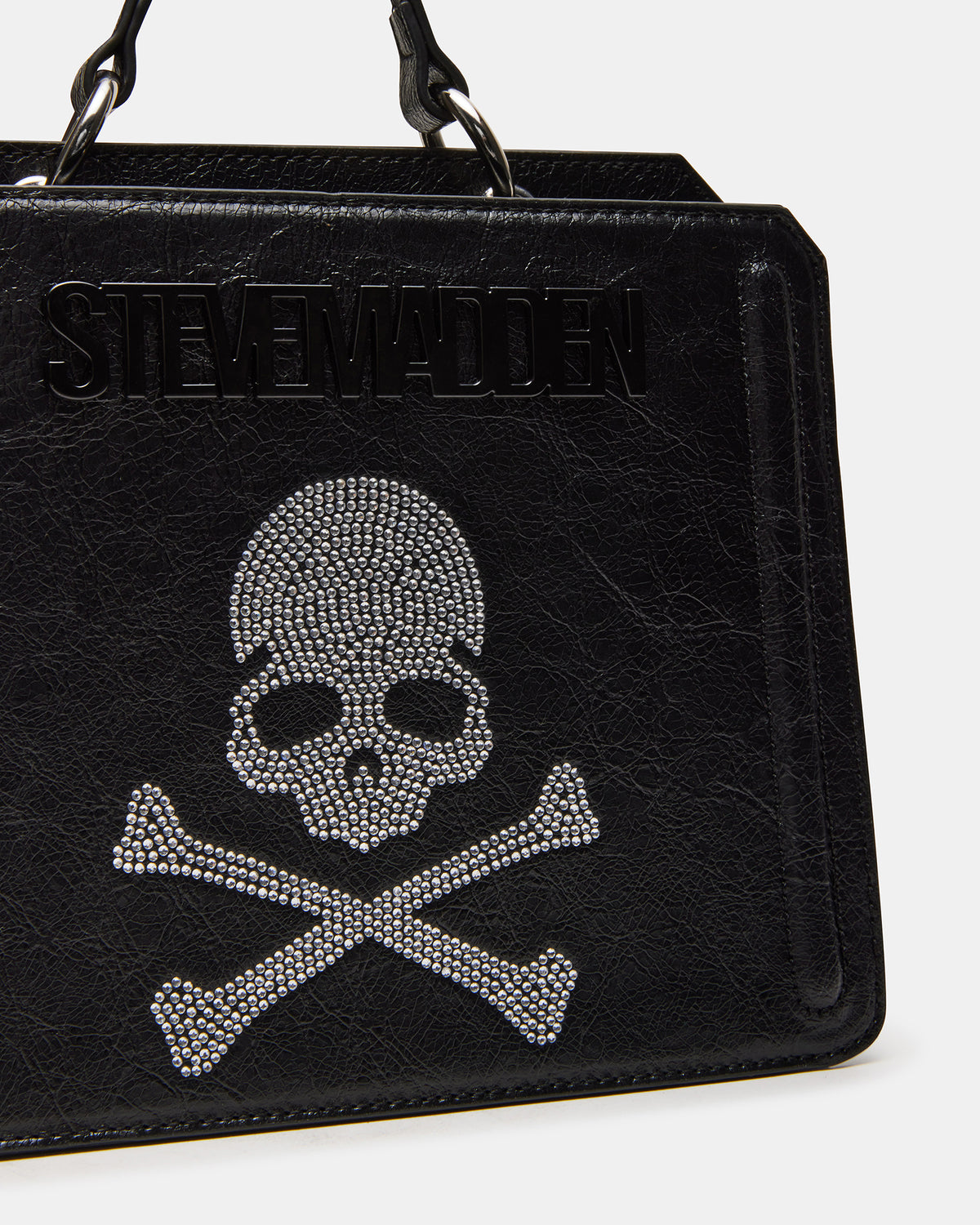 EVELYN Skull Bag Black Top Handle Crossbody Bag Steve Madden BLACK