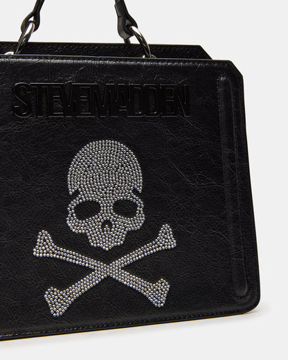 EVELYN Skull Bag Black Top Handle Crossbody Bag Steve Madden BLACK