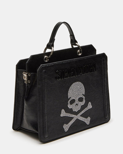 EVELYN Skull Bag Black Top Handle Crossbody Bag Steve Madden BLACK
