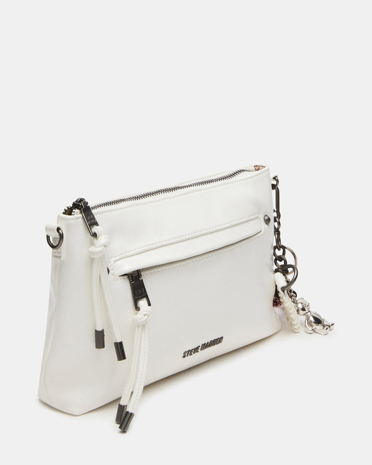 JONY Bag White Top-Zipper Crossbody Handbag Steve Madden WHITE