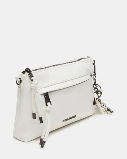 JONY Bag White Top-Zipper Crossbody Handbag Steve Madden WHITE