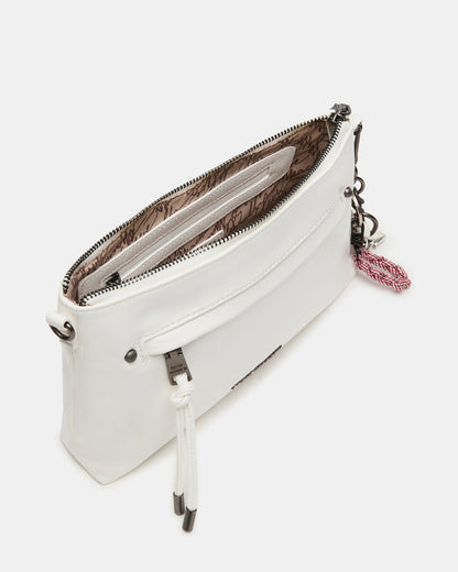 JONY Bag White Top-Zipper Crossbody Handbag Steve Madden WHITE