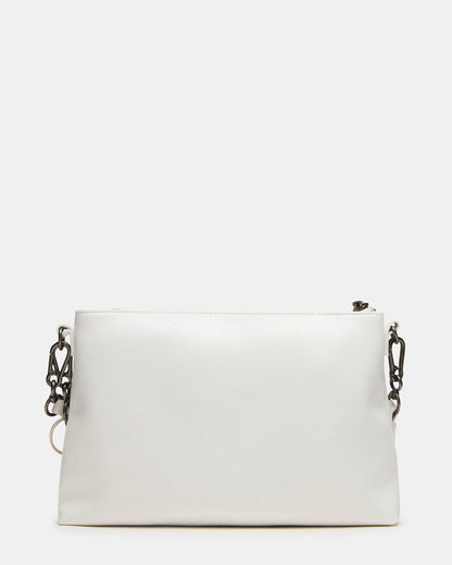 JONY Bag White Top-Zipper Crossbody Handbag Steve Madden WHITE