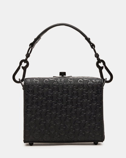 NOYA Black/Black Women's Embossed Crossbody Top-Handle Box Handbag Steve Madden BLACK BLACK