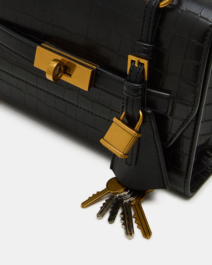 ELLOISE Bag Black Structured Mini Crossbody Handbag Steve Madden BLACK