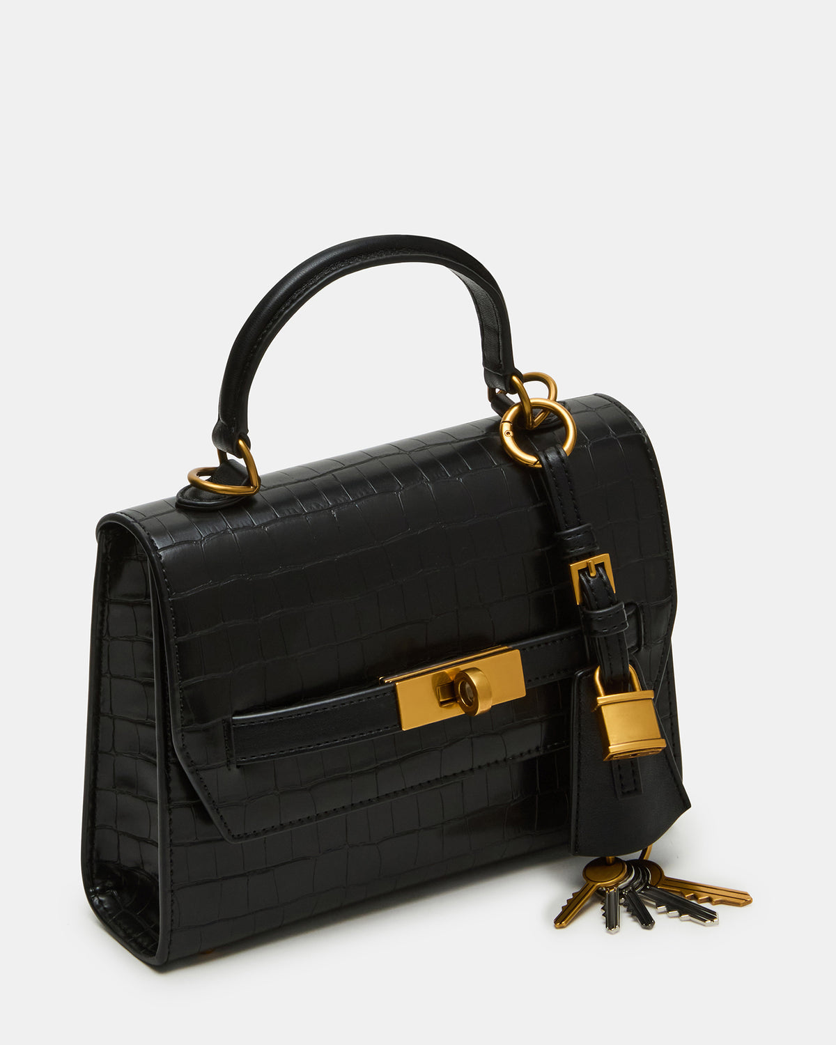 ELLOISE Bag Black Structured Mini Crossbody Handbag Steve Madden BLACK