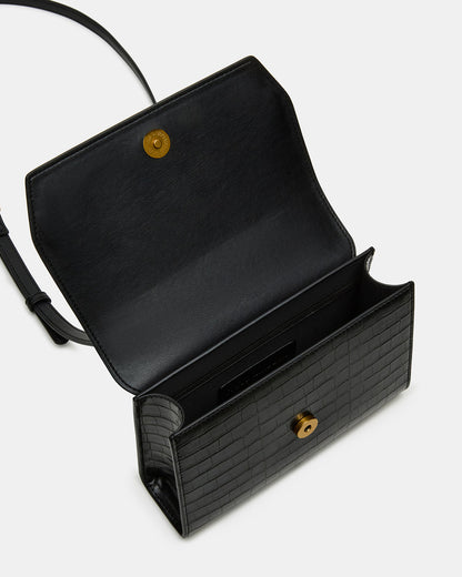 ELLOISE Bag Black Structured Mini Crossbody Handbag Steve Madden BLACK