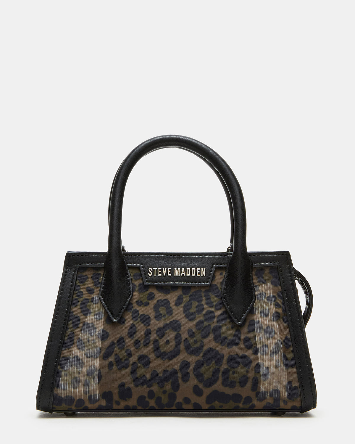 PEACHY Leopard Women's Mini Top-Handle Mesh Handbag Steve Madden LEOPARD